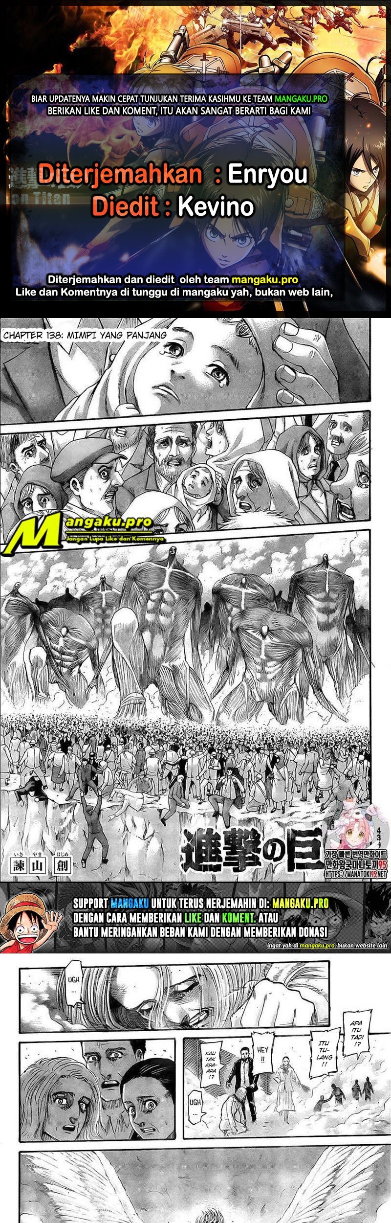 Shingeki no Kyojin — Chapter 138.1, halaman 1