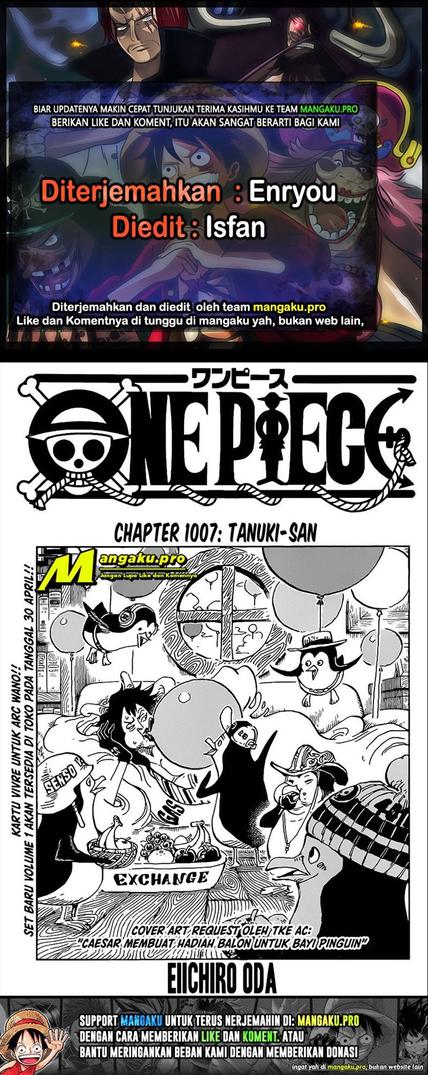 One Piece — Chapter 1007, halaman 1