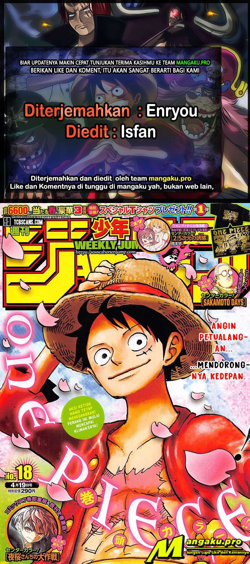 One Piece — Chapter 1009, halaman 1