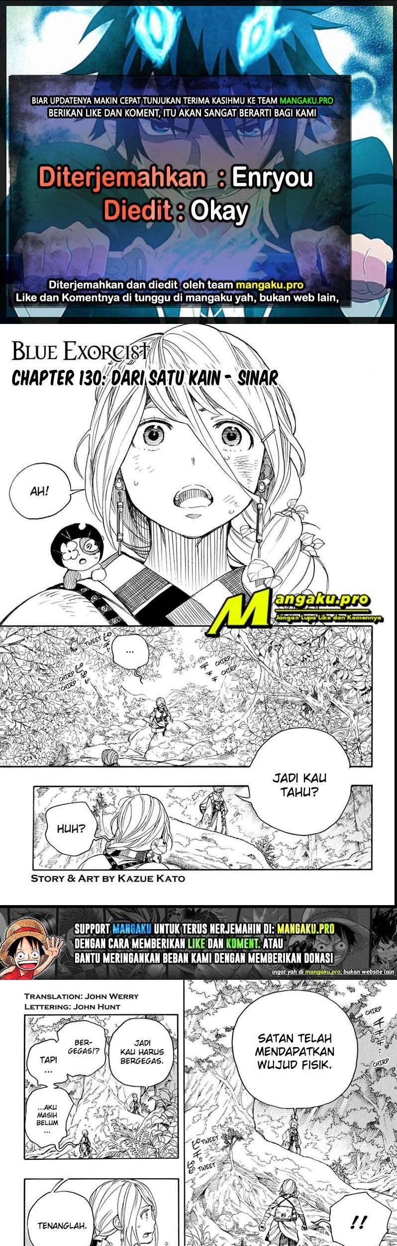 Ao no Exorcist — Chapter 130.1, halaman 1