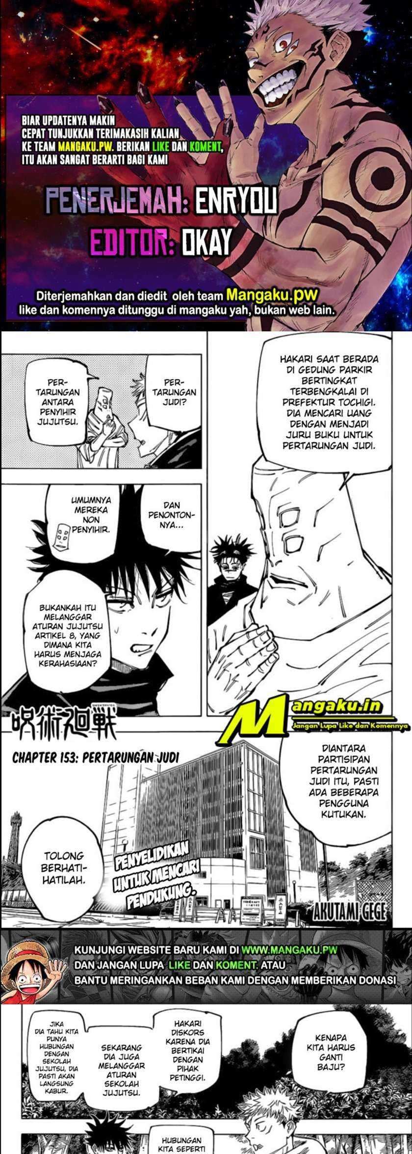 Jujutsu Kaisen — Chapter 153, halaman 1