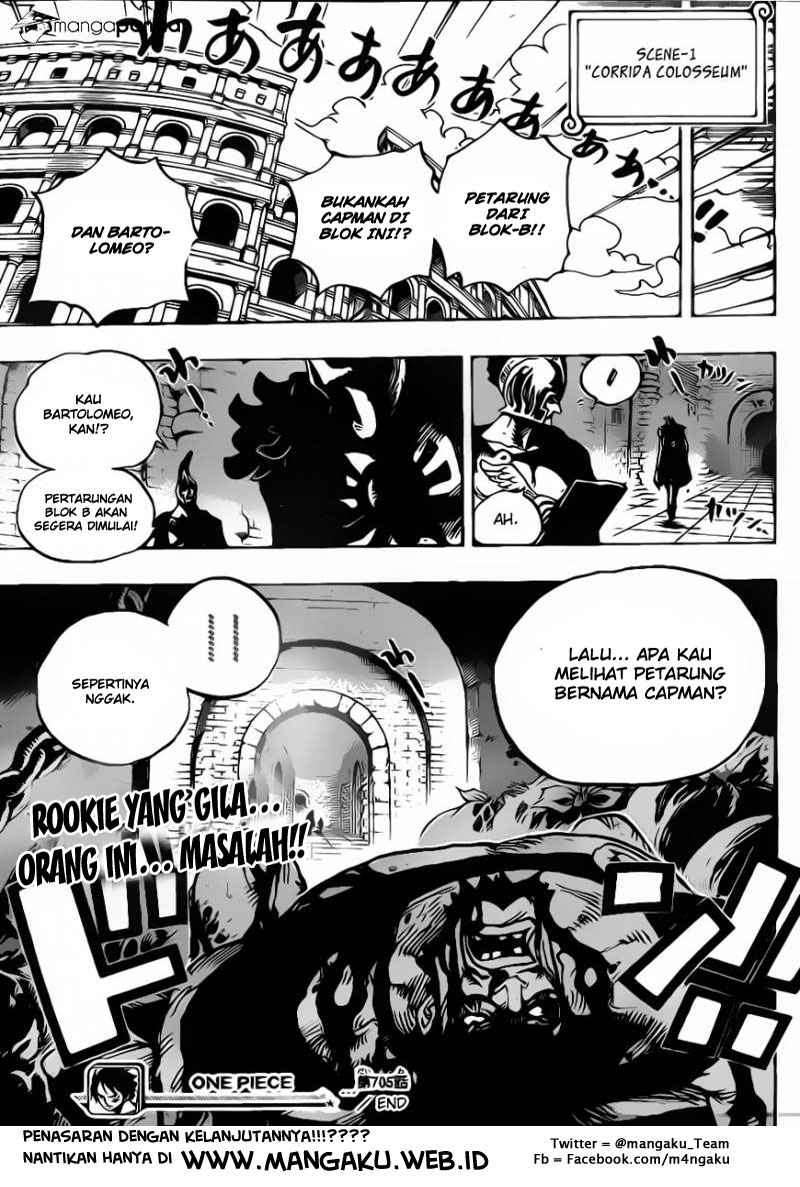 One Piece — Chapter 705, halaman 21