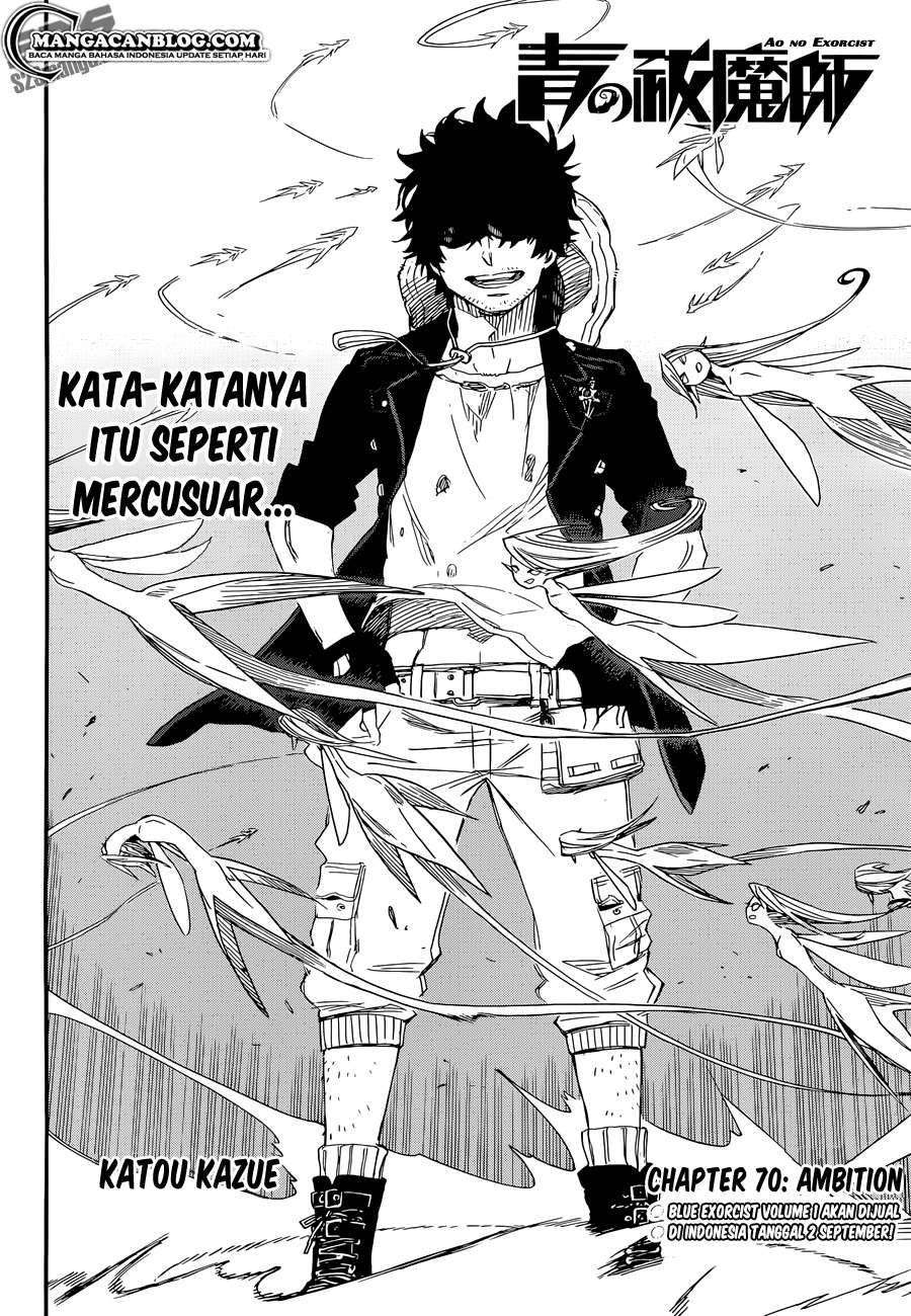 Ao no Exorcist — Chapter 70, halaman 4